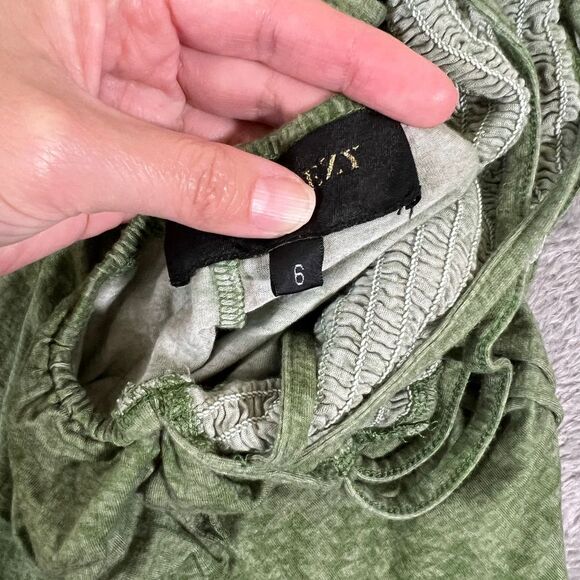 Lexbreezy Girls Smocked Wide Leg Palazzo Pants 6 Hawaii Green Beach Cover Up - Picture 7 of 8